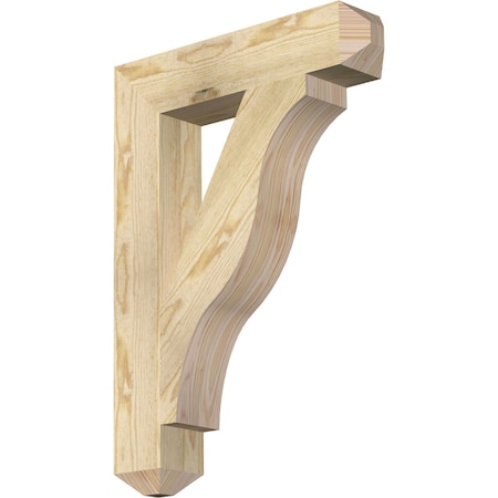 Ekena Millwork Funston Craftsman Rough Sawn Bracket, Douglas Fir, 4"W x 20"D x 28"H BKT04X20X28FST04RDF